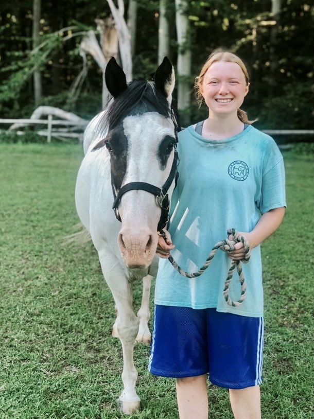 Schmidt with horse.