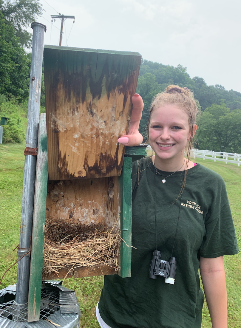 Alyssa with birdhouse