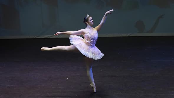 Ballet dancer on stage